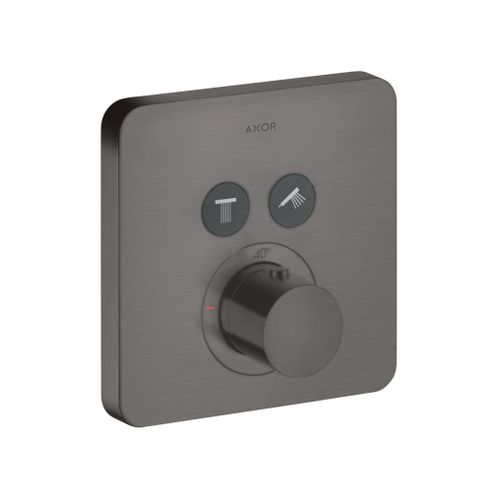 AXOR-HG-AXOR-ShowerSolutions-Thermostat-Unterputz-softsquare-fuer-2-Verbraucher-Brushed-Black-Chrome-36707340 gallery number 1